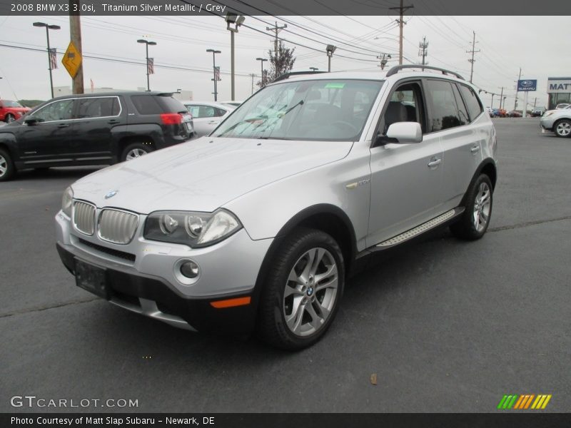 Titanium Silver Metallic / Grey 2008 BMW X3 3.0si