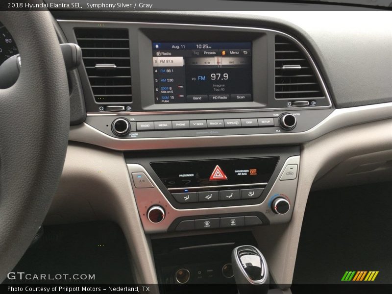 Symphony Silver / Gray 2018 Hyundai Elantra SEL