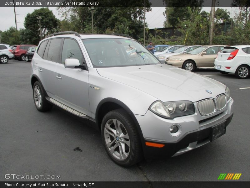 Titanium Silver Metallic / Grey 2008 BMW X3 3.0si