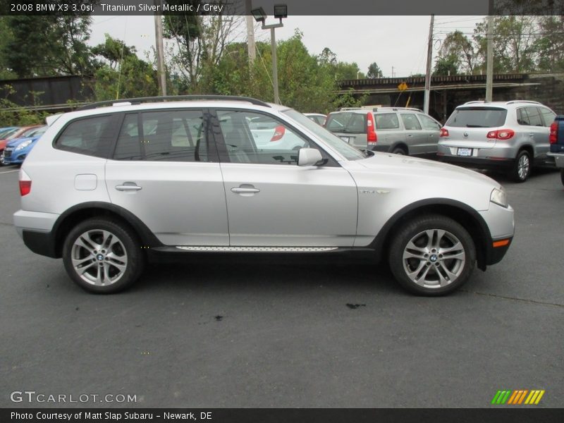 Titanium Silver Metallic / Grey 2008 BMW X3 3.0si