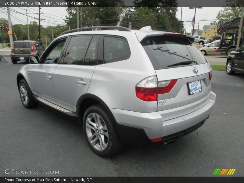 Titanium Silver Metallic / Grey 2008 BMW X3 3.0si