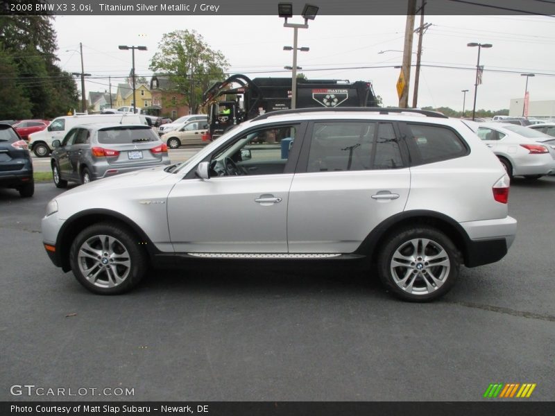 Titanium Silver Metallic / Grey 2008 BMW X3 3.0si