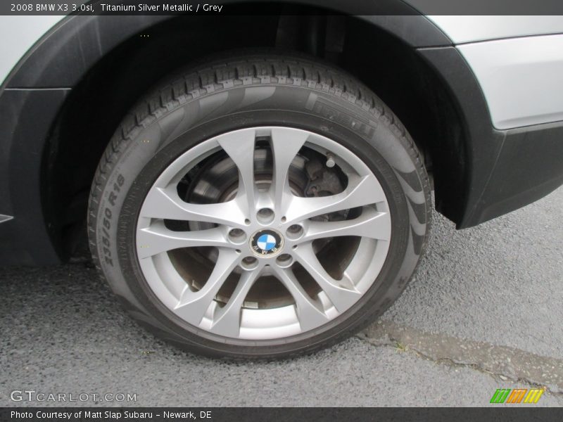 Titanium Silver Metallic / Grey 2008 BMW X3 3.0si