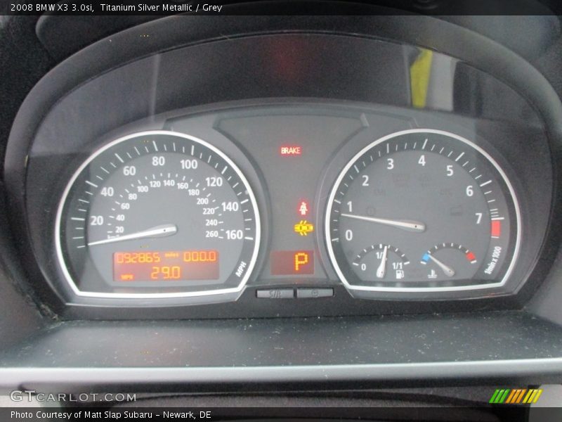 Titanium Silver Metallic / Grey 2008 BMW X3 3.0si