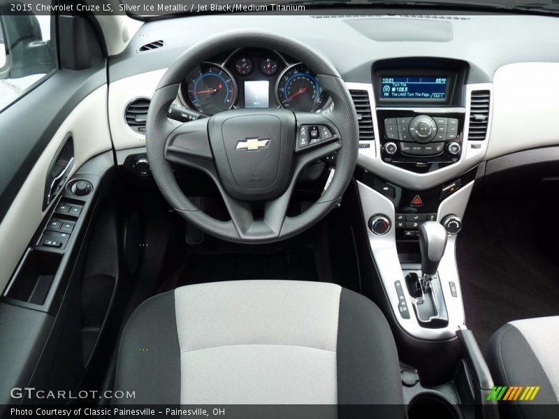 Silver Ice Metallic / Jet Black/Medium Titanium 2015 Chevrolet Cruze LS