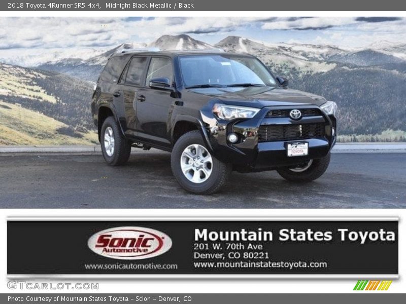 Midnight Black Metallic / Black 2018 Toyota 4Runner SR5 4x4