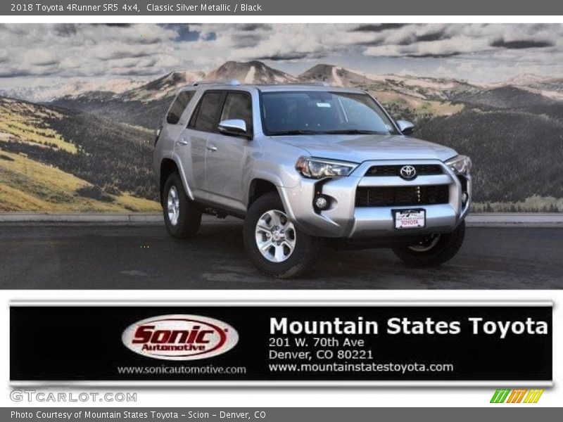 Classic Silver Metallic / Black 2018 Toyota 4Runner SR5 4x4