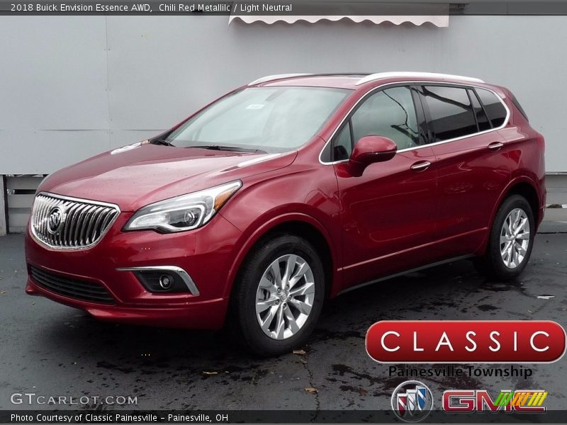 Chili Red Metallilc / Light Neutral 2018 Buick Envision Essence AWD