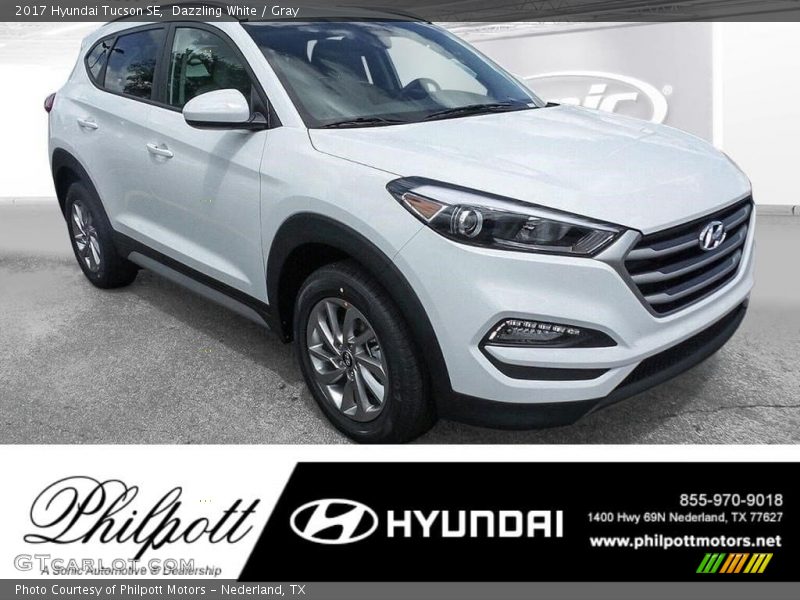 Dazzling White / Gray 2017 Hyundai Tucson SE