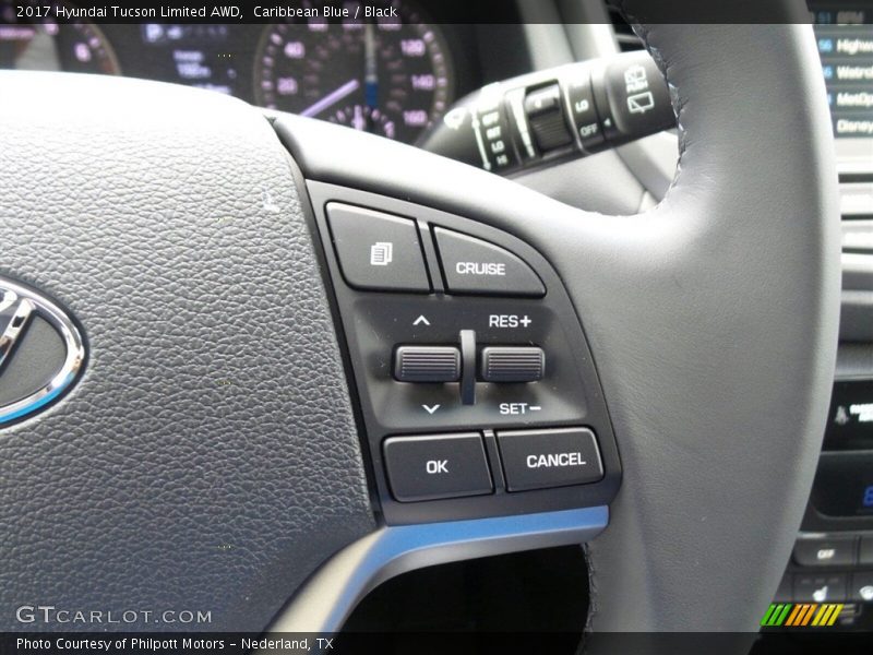 Caribbean Blue / Black 2017 Hyundai Tucson Limited AWD