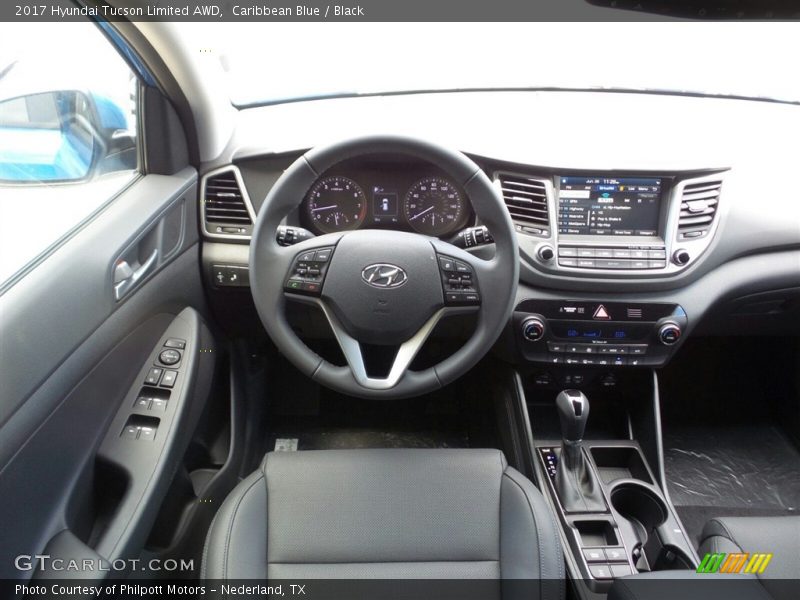 Caribbean Blue / Black 2017 Hyundai Tucson Limited AWD