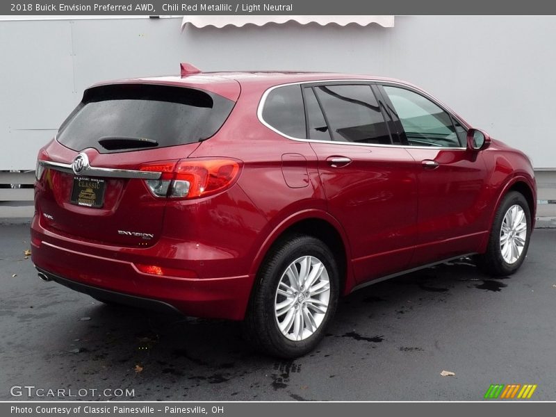 Chili Red Metallilc / Light Neutral 2018 Buick Envision Preferred AWD