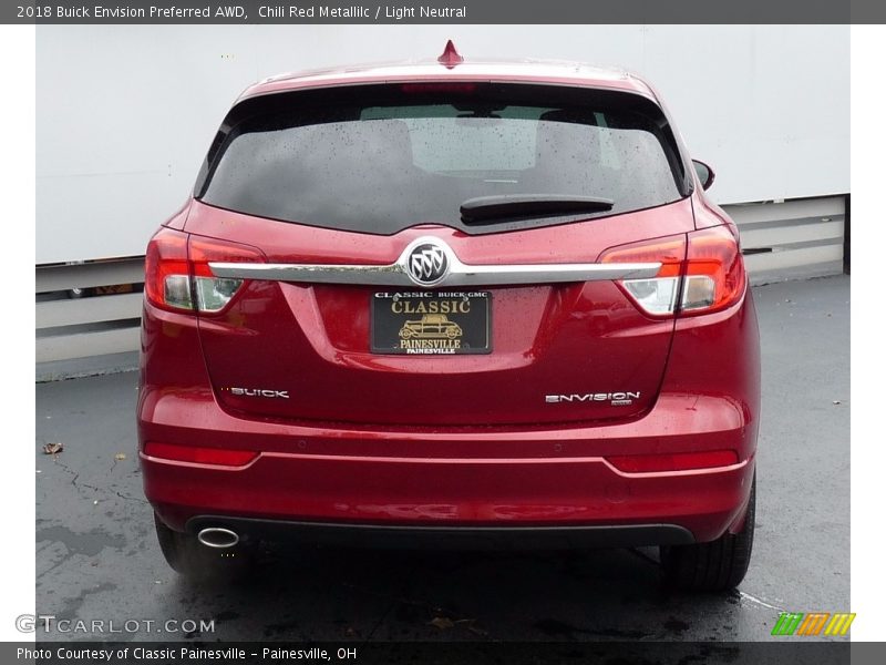 Chili Red Metallilc / Light Neutral 2018 Buick Envision Preferred AWD