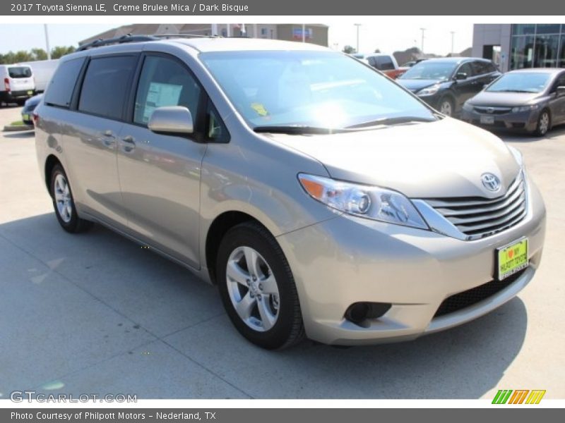 Creme Brulee Mica / Dark Bisque 2017 Toyota Sienna LE