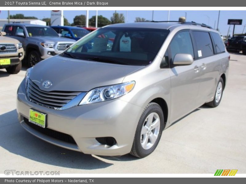 Creme Brulee Mica / Dark Bisque 2017 Toyota Sienna LE
