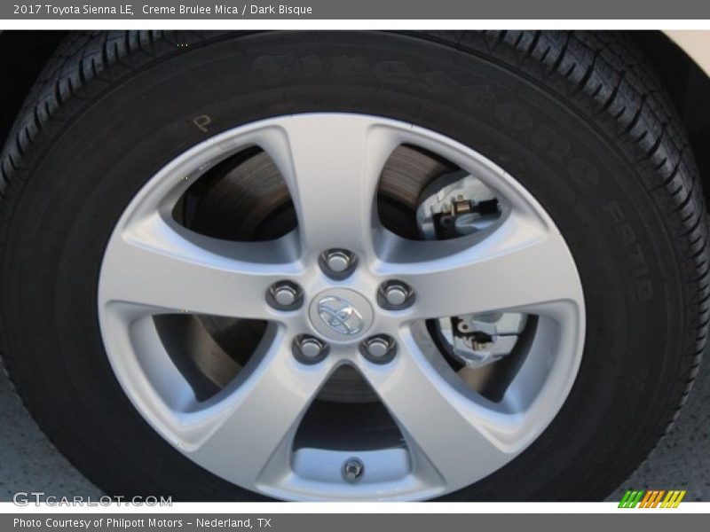 Creme Brulee Mica / Dark Bisque 2017 Toyota Sienna LE