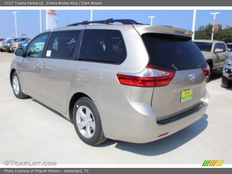 Creme Brulee Mica / Dark Bisque 2017 Toyota Sienna LE