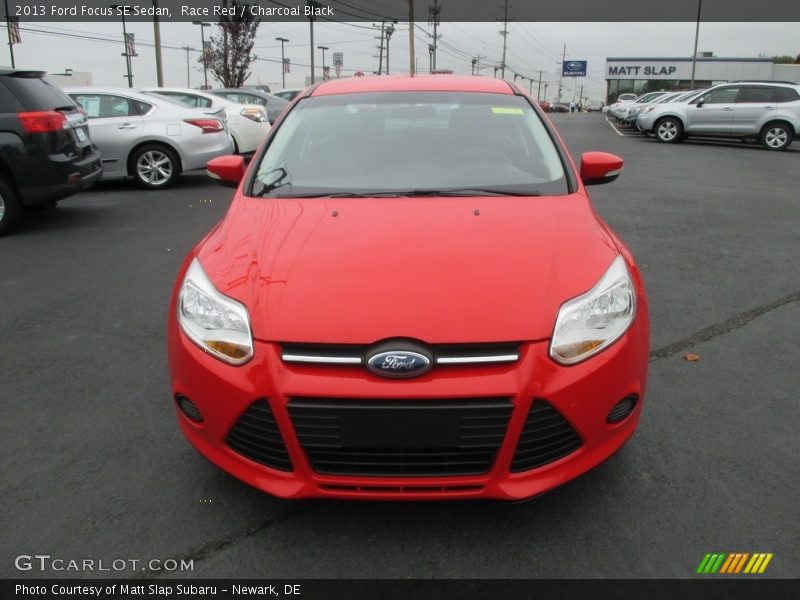 Race Red / Charcoal Black 2013 Ford Focus SE Sedan