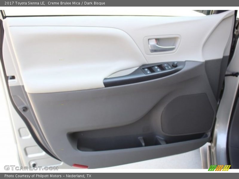 Creme Brulee Mica / Dark Bisque 2017 Toyota Sienna LE