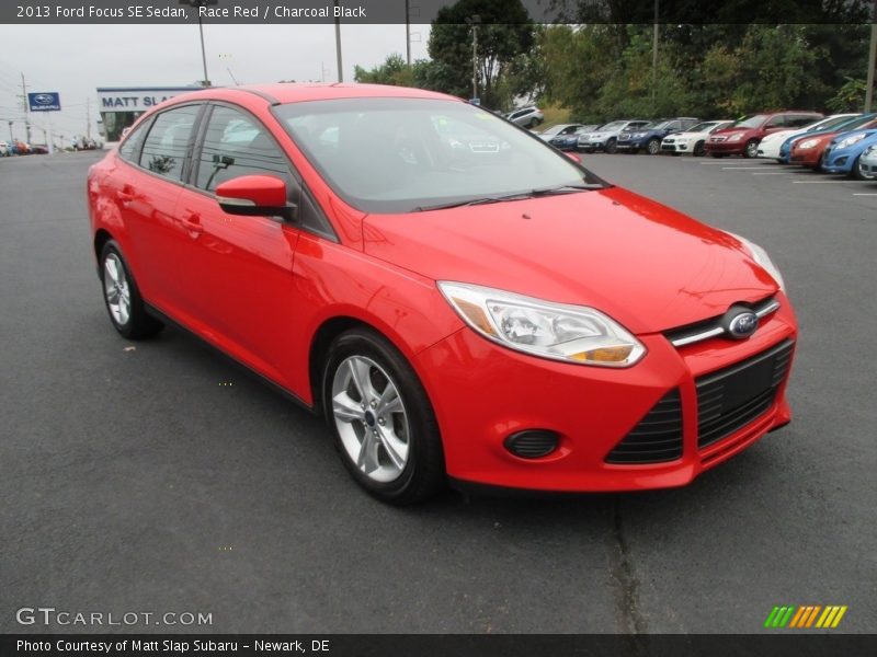 Race Red / Charcoal Black 2013 Ford Focus SE Sedan
