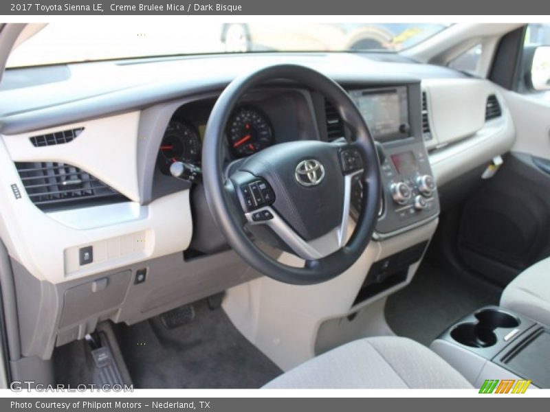 Creme Brulee Mica / Dark Bisque 2017 Toyota Sienna LE