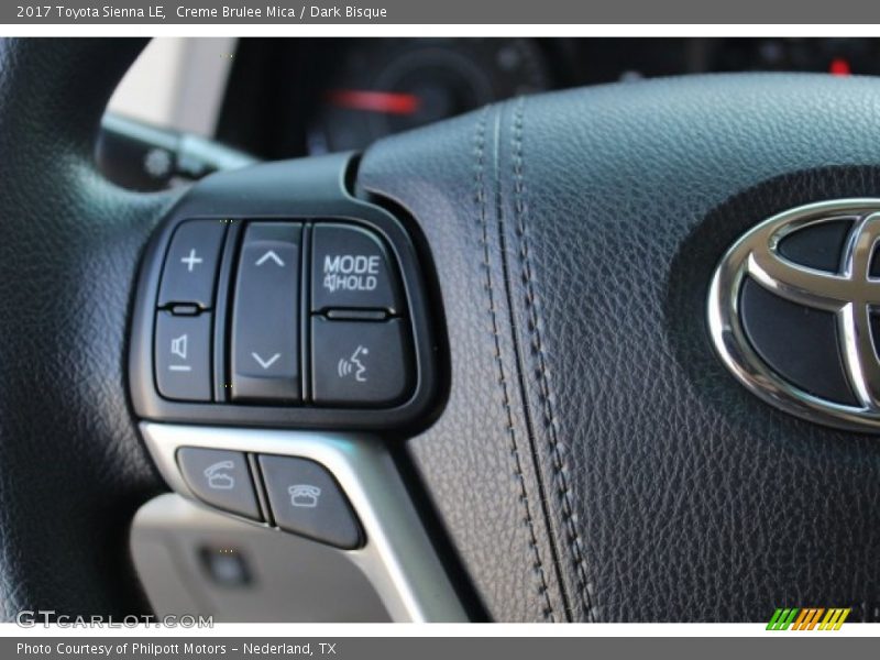 Creme Brulee Mica / Dark Bisque 2017 Toyota Sienna LE