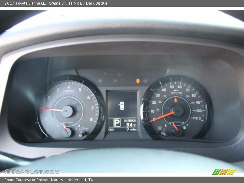 Creme Brulee Mica / Dark Bisque 2017 Toyota Sienna LE
