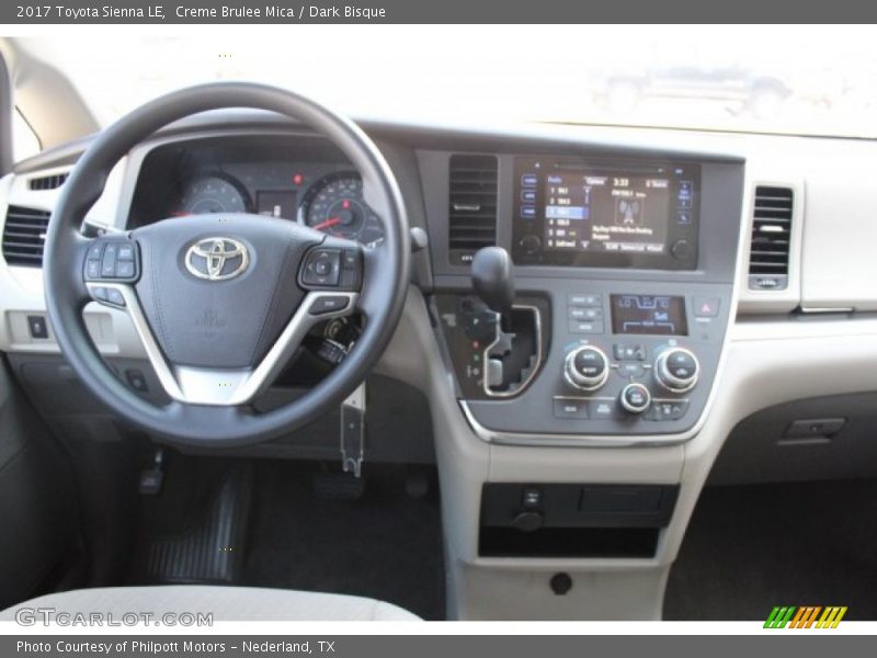 Creme Brulee Mica / Dark Bisque 2017 Toyota Sienna LE