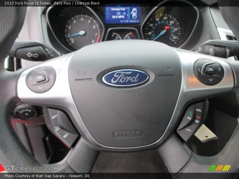 Race Red / Charcoal Black 2013 Ford Focus SE Sedan