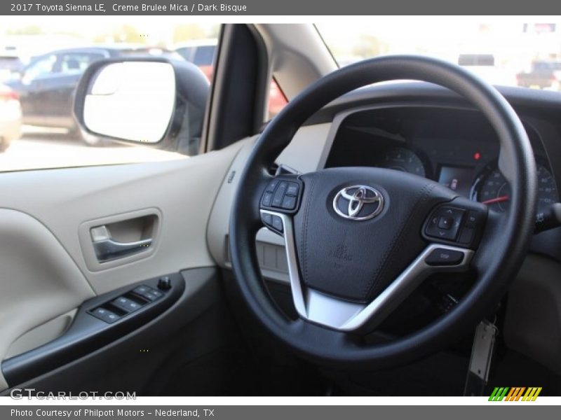 Creme Brulee Mica / Dark Bisque 2017 Toyota Sienna LE