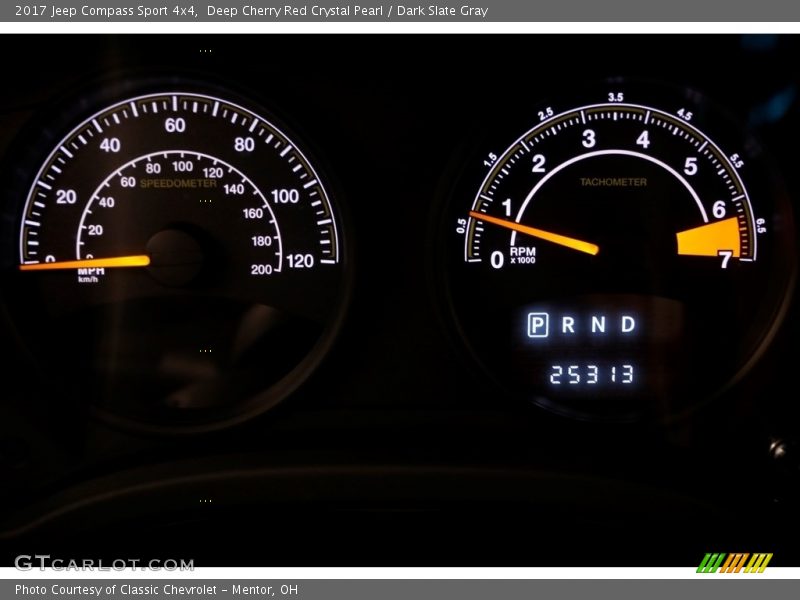 Deep Cherry Red Crystal Pearl / Dark Slate Gray 2017 Jeep Compass Sport 4x4