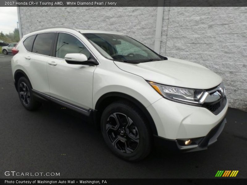 White Diamond Pearl / Ivory 2017 Honda CR-V Touring AWD