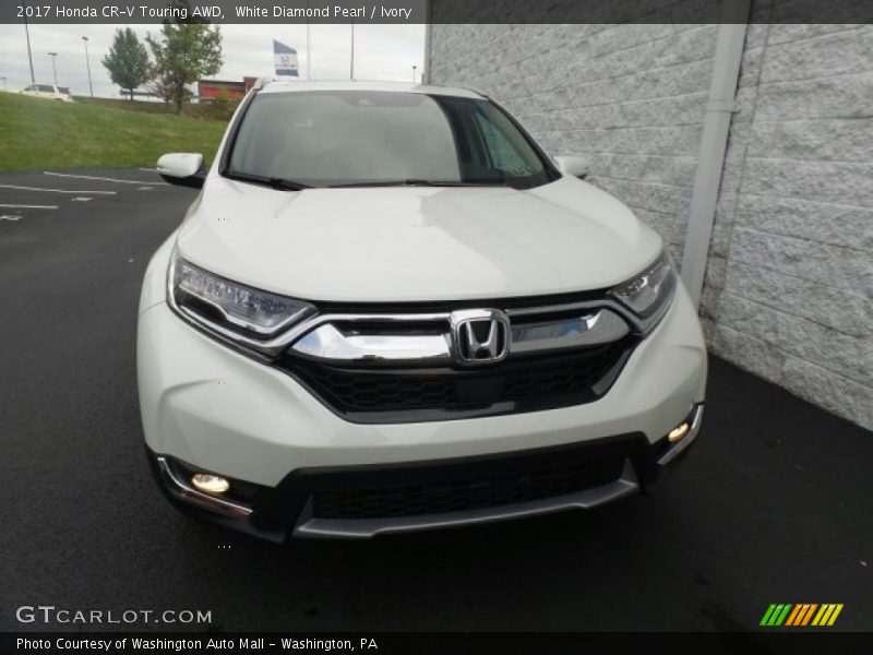 White Diamond Pearl / Ivory 2017 Honda CR-V Touring AWD