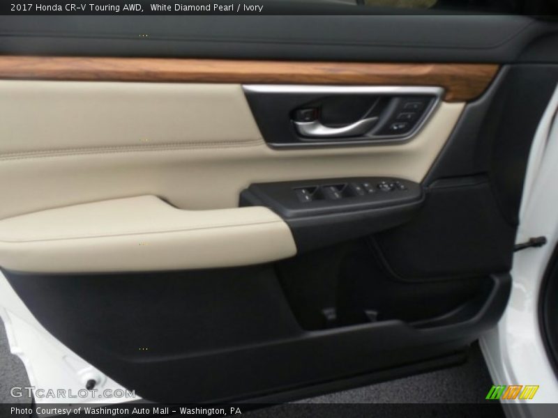 White Diamond Pearl / Ivory 2017 Honda CR-V Touring AWD