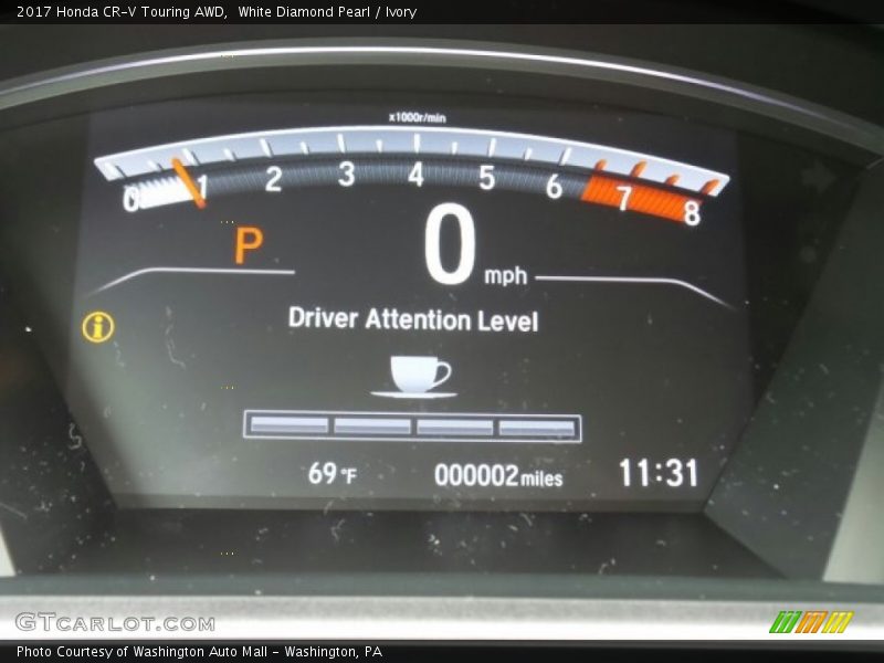 White Diamond Pearl / Ivory 2017 Honda CR-V Touring AWD