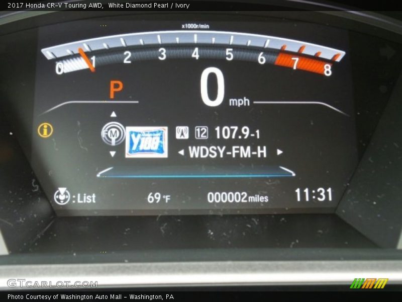 White Diamond Pearl / Ivory 2017 Honda CR-V Touring AWD
