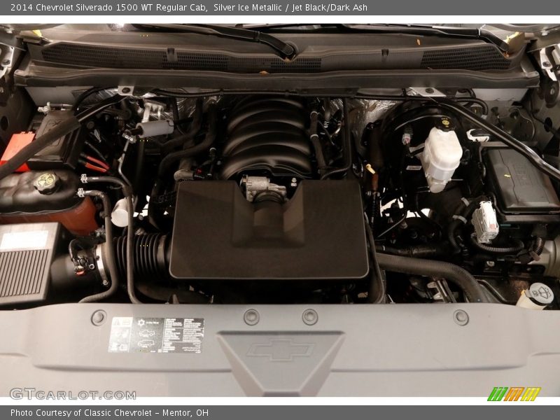 Silver Ice Metallic / Jet Black/Dark Ash 2014 Chevrolet Silverado 1500 WT Regular Cab