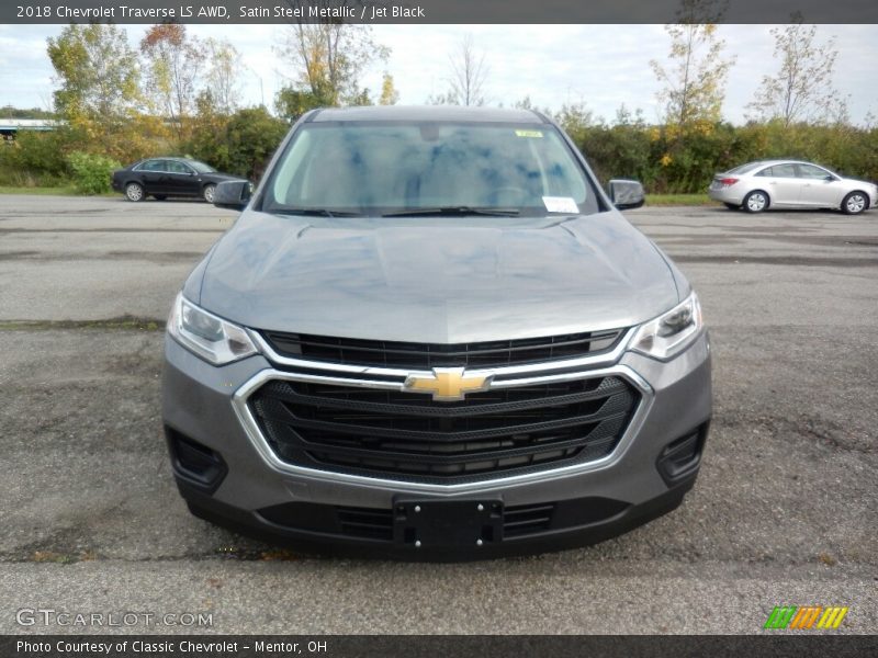 Satin Steel Metallic / Jet Black 2018 Chevrolet Traverse LS AWD