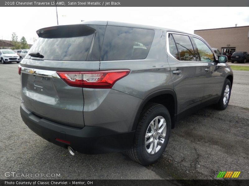 Satin Steel Metallic / Jet Black 2018 Chevrolet Traverse LS AWD