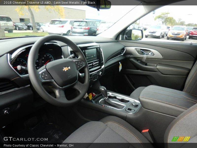 Satin Steel Metallic / Jet Black 2018 Chevrolet Traverse LS AWD