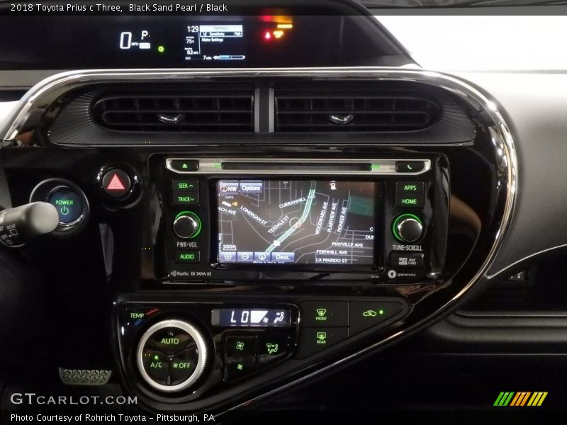 Black Sand Pearl / Black 2018 Toyota Prius c Three