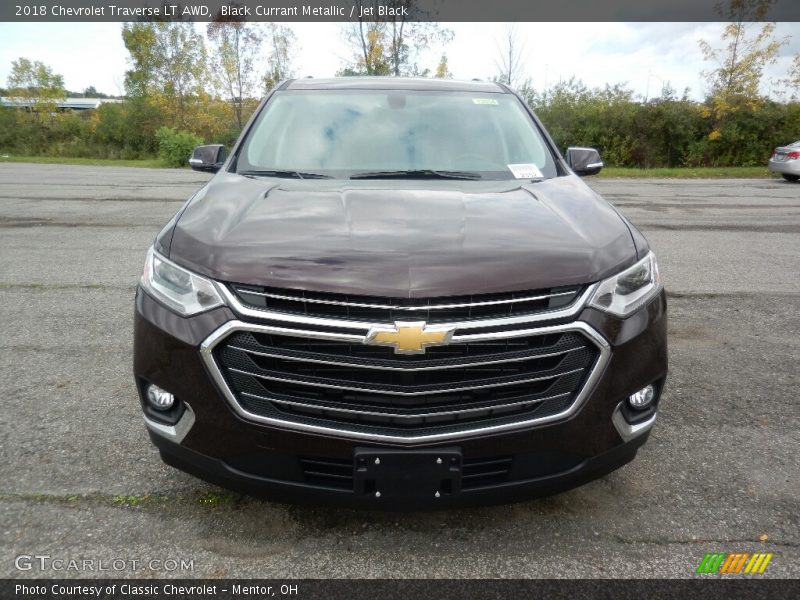 Black Currant Metallic / Jet Black 2018 Chevrolet Traverse LT AWD