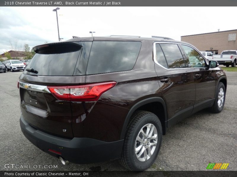 Black Currant Metallic / Jet Black 2018 Chevrolet Traverse LT AWD