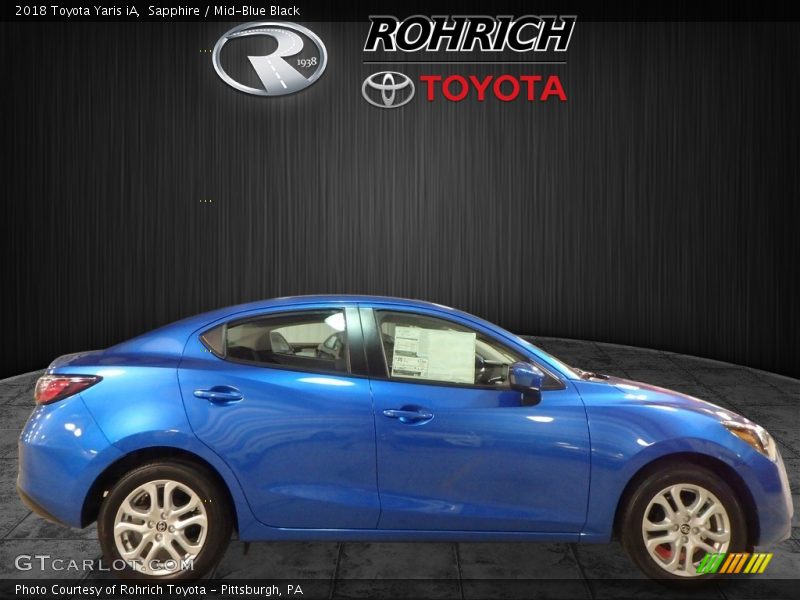 Sapphire / Mid-Blue Black 2018 Toyota Yaris iA