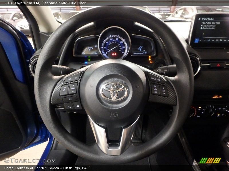 Sapphire / Mid-Blue Black 2018 Toyota Yaris iA