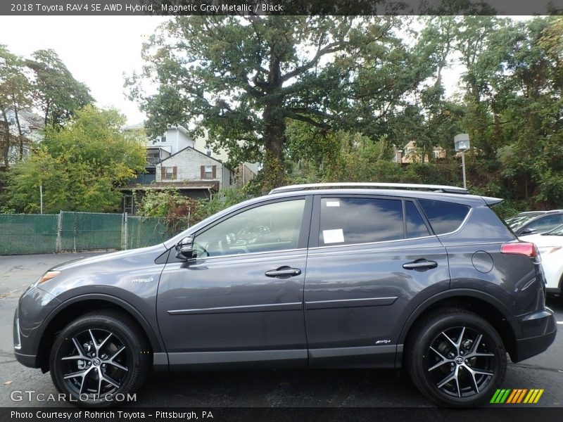 Magnetic Gray Metallic / Black 2018 Toyota RAV4 SE AWD Hybrid