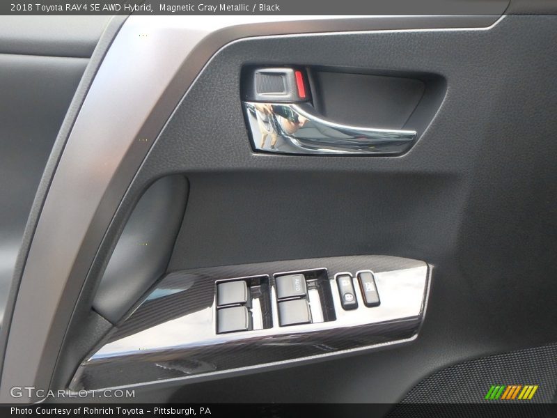 Magnetic Gray Metallic / Black 2018 Toyota RAV4 SE AWD Hybrid