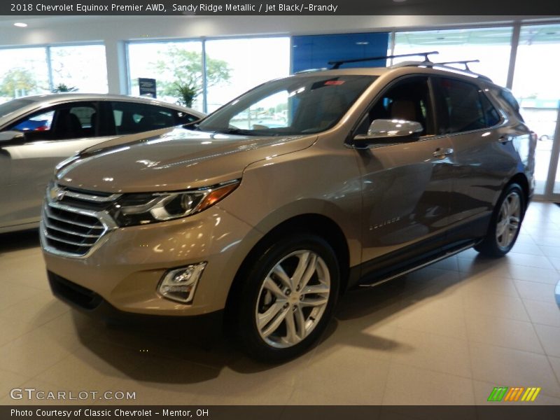 Sandy Ridge Metallic / Jet Black/­Brandy 2018 Chevrolet Equinox Premier AWD