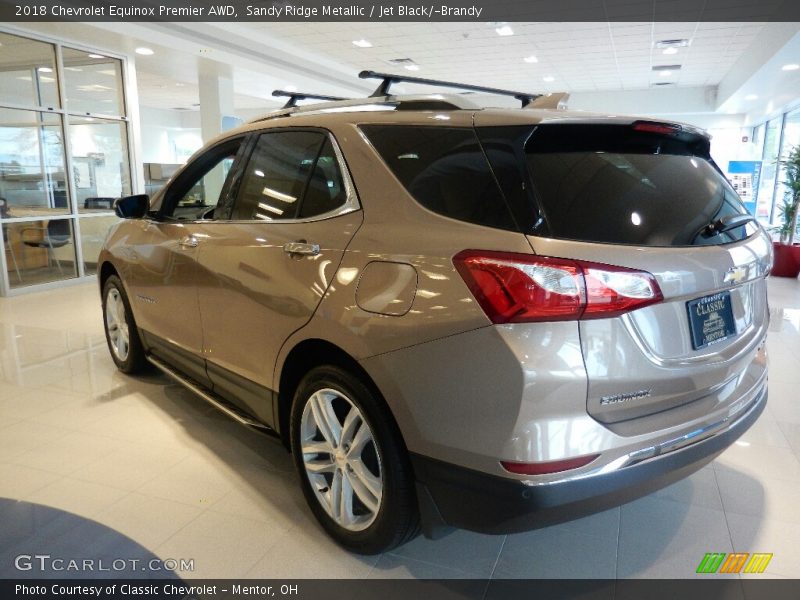 Sandy Ridge Metallic / Jet Black/­Brandy 2018 Chevrolet Equinox Premier AWD