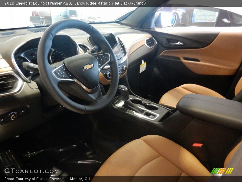 Sandy Ridge Metallic / Jet Black/­Brandy 2018 Chevrolet Equinox Premier AWD